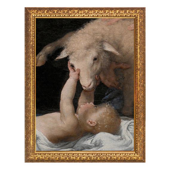 BEHOLD THE LAMB OF GOD FRAMED ART - 10 1/2" X 12 1/2"